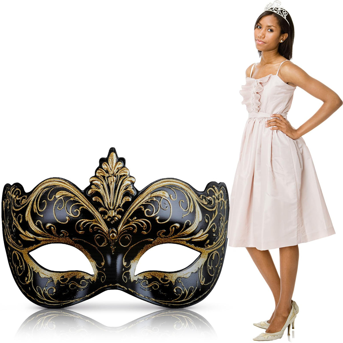 Beeveer masquerade mask standup 4.4 ft as a bold photo backdrop for celebrations