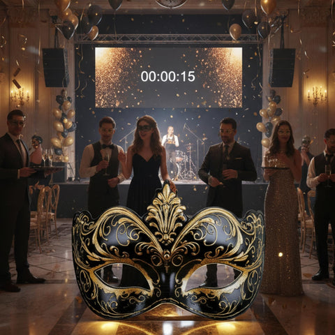 Beeveer Venetian masquerade mask cutout enhances decor and portraits