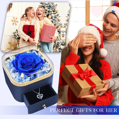 Beferr anniversary rose gift pairs romance bloom with keepsake necklace