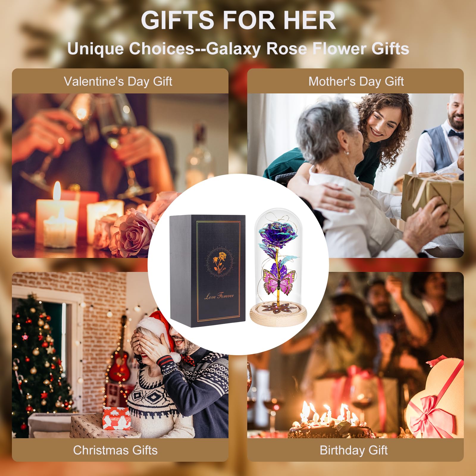 Beferr Birthday Gift Rose for Her offers a memorable keepsake.
