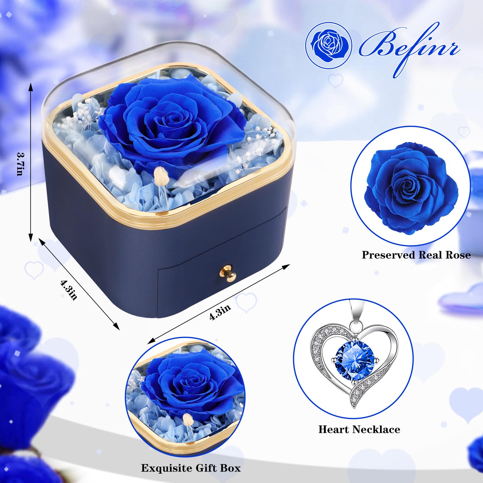 Beferr eternal rose gift box presents a premium, ready-to-gift set