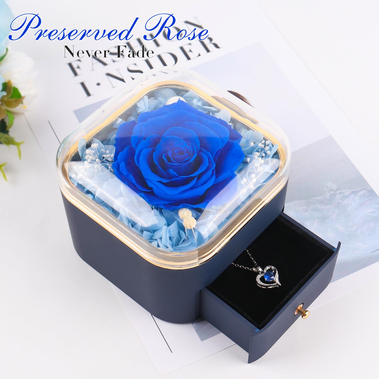 Beferr glass rose art delivers a unique keepsake look