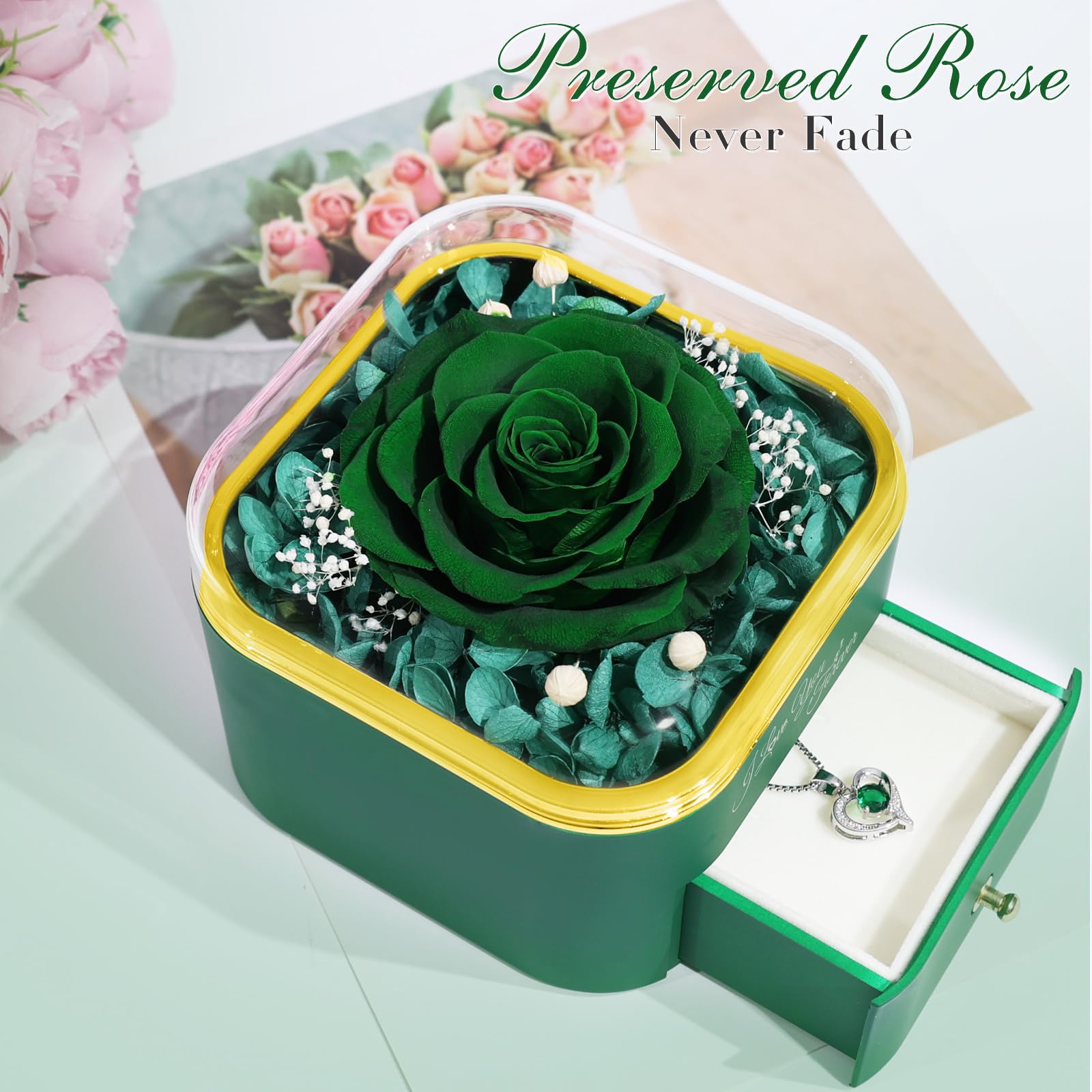 Beferr glass rose art presentation highlights a delicate display piece for shelves