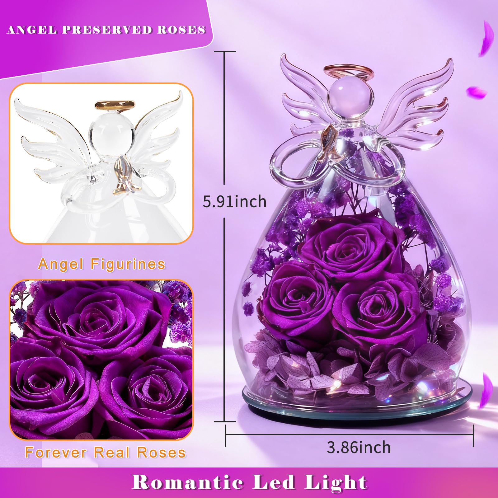 Beferr Handcrafted Rose Angel, a unique gift for special occasions.