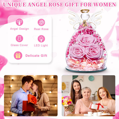 Beferr rose angel centerpiece suits weddings or intimate dinners.