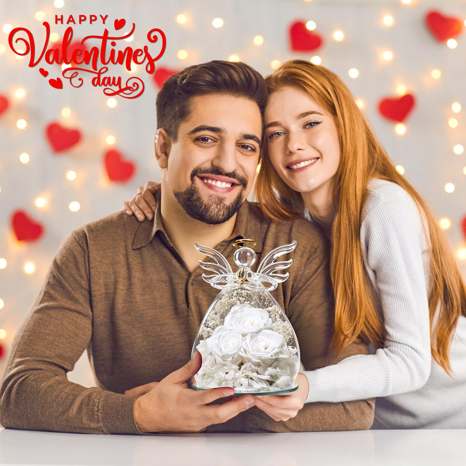 Beferr Wedding Anniversary Rose Angel Ornament, a meaningful keepsake gift.