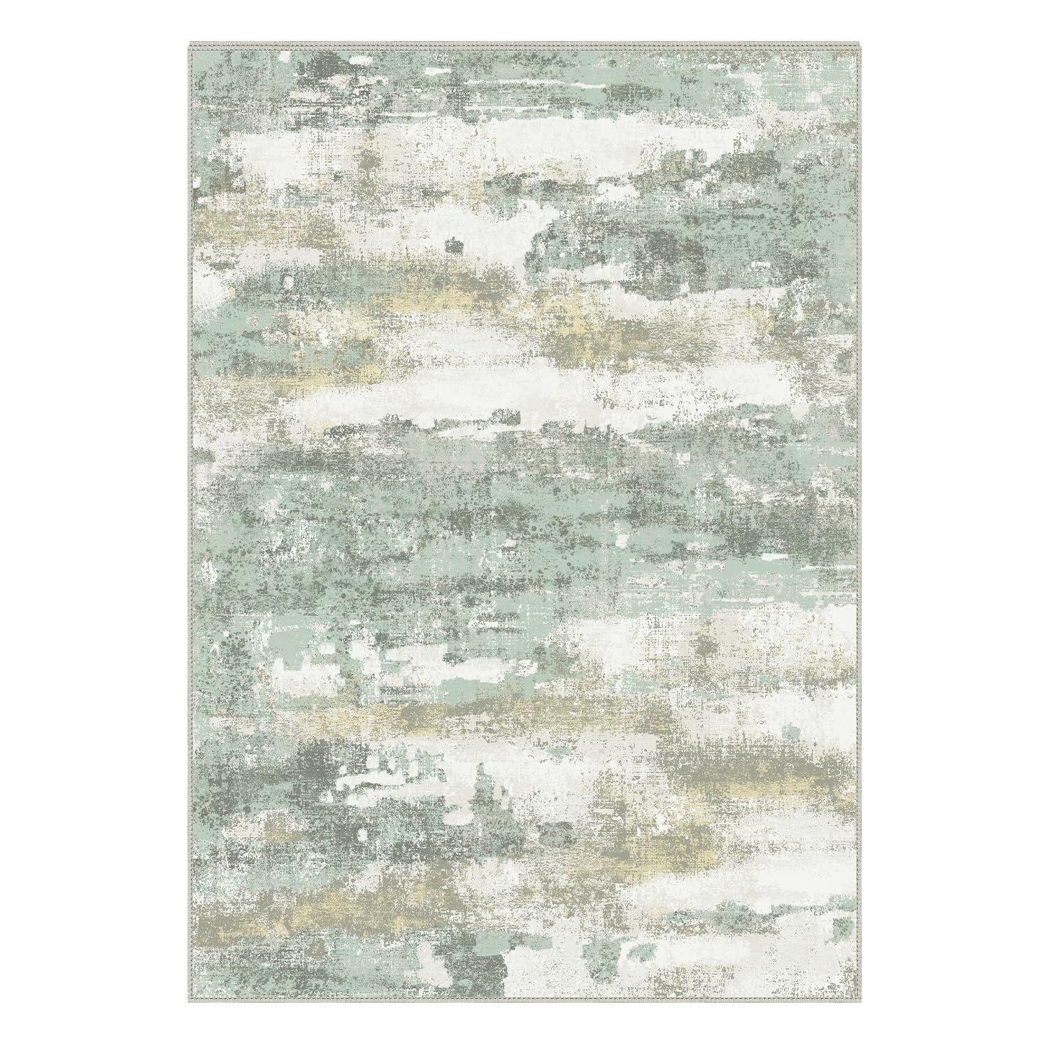 BEIMO area rug 6x9 light green and cream brighten spaces.