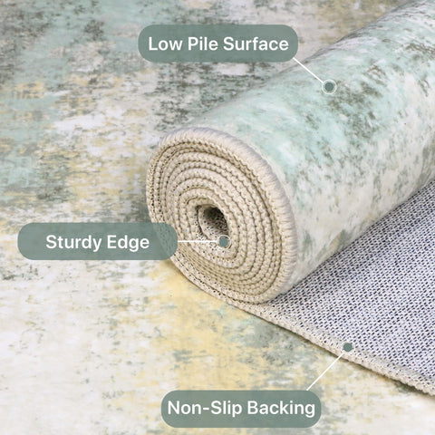 BEIMO area rug 6x9 stain-resistant surface supports quick spot cleaning.