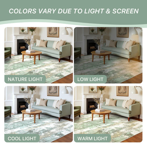 BEIMO non-slip backing keeps the rug secure in high-traffic areas.