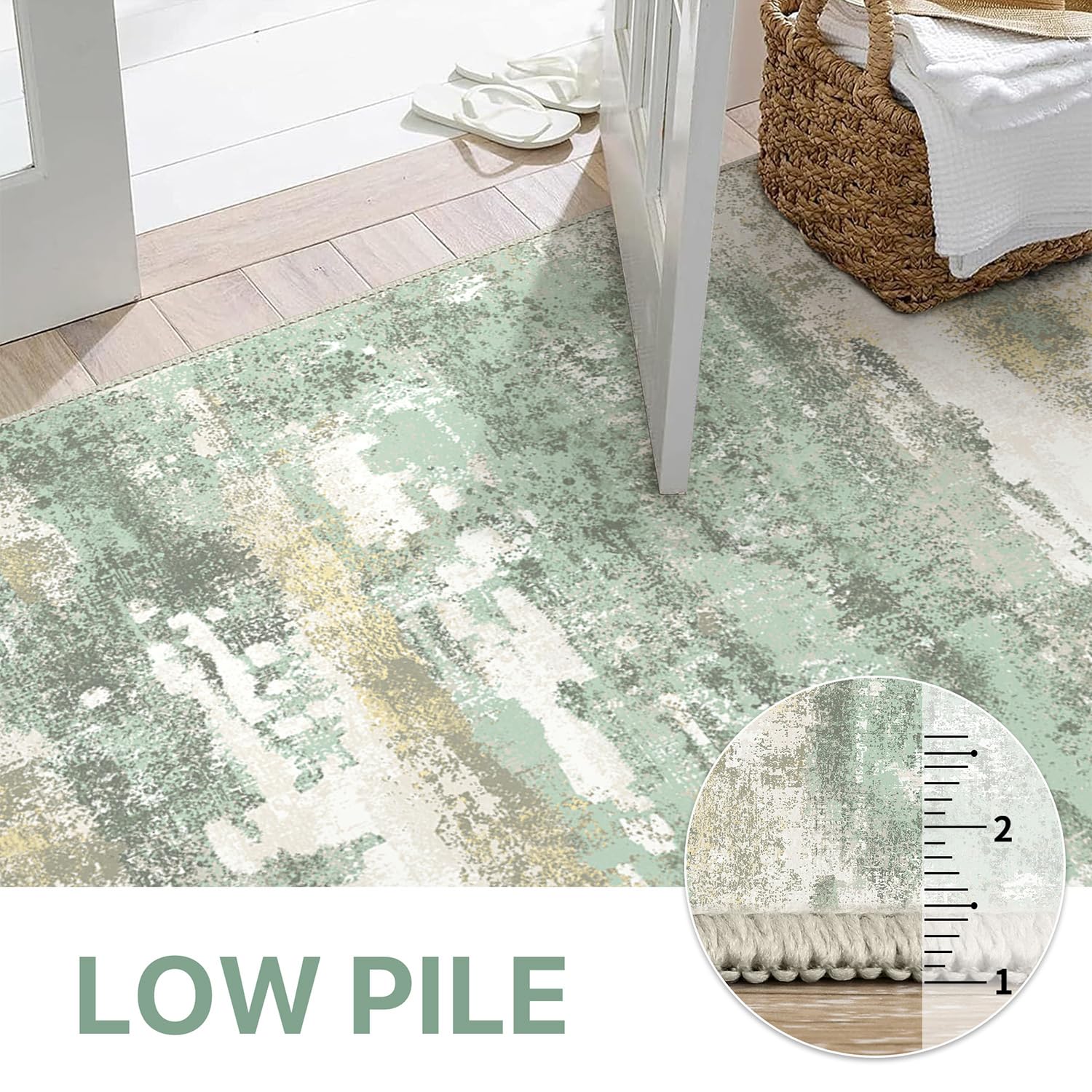 BEIMO lightweight rug is compatible with robotic vacuums.