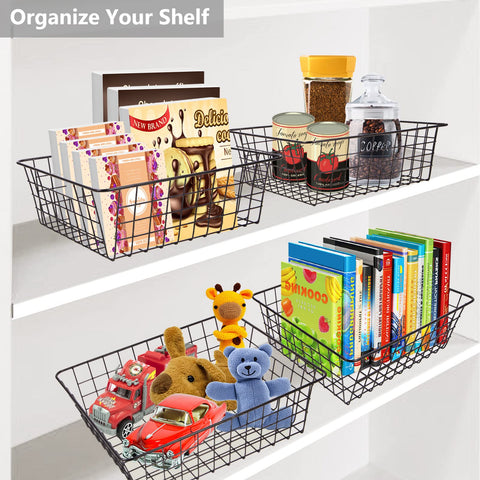 Beimu wire baskets with easy-grip handles for quick reorganization