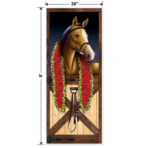 Beistle horse racing scene decor perfect for race day celebrations.