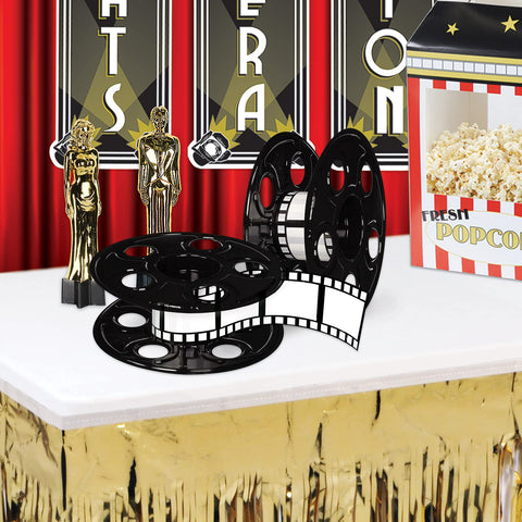 Beistle customizable filmstrip invites guests to add names or messages for a personal Hollywood touch.