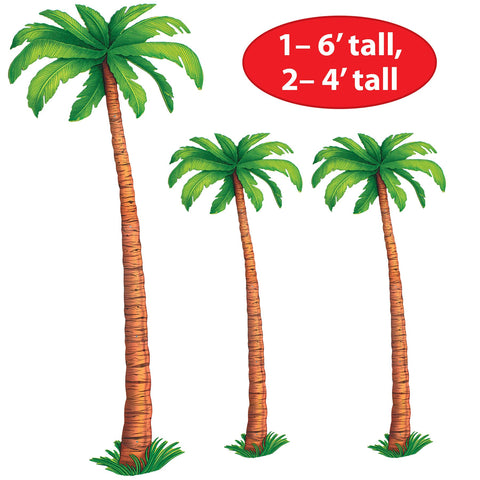 Beistle palm trees 4ft cutout decor adding island vibe to parties