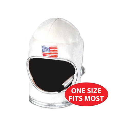 Beistle plush astronaut helmet silver trim and US flag detail stands out in photos