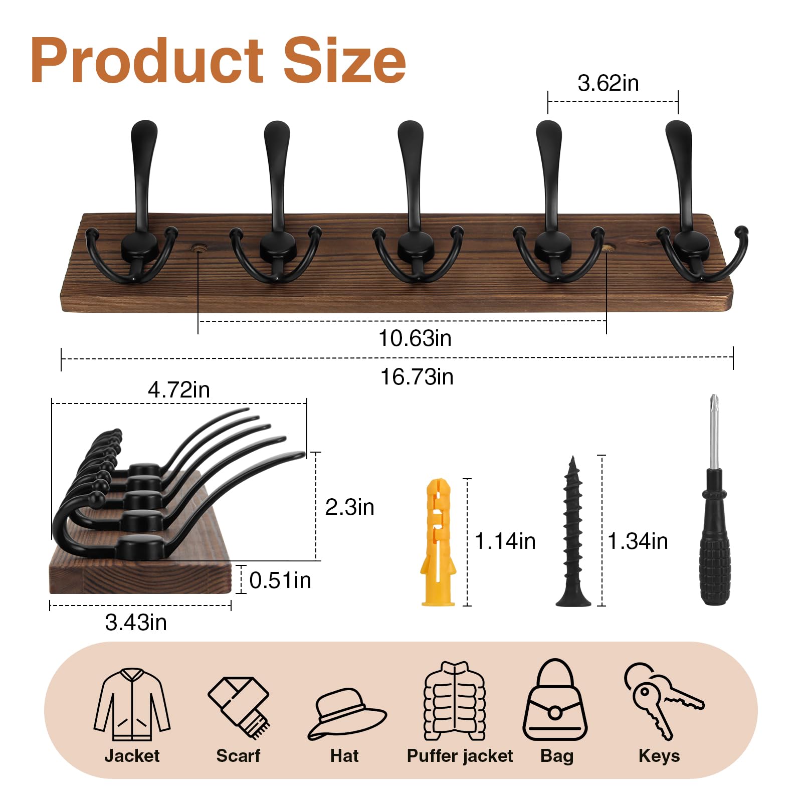 BEIUTAO entryway setup shows versatile storage for jackets, hats, keys
