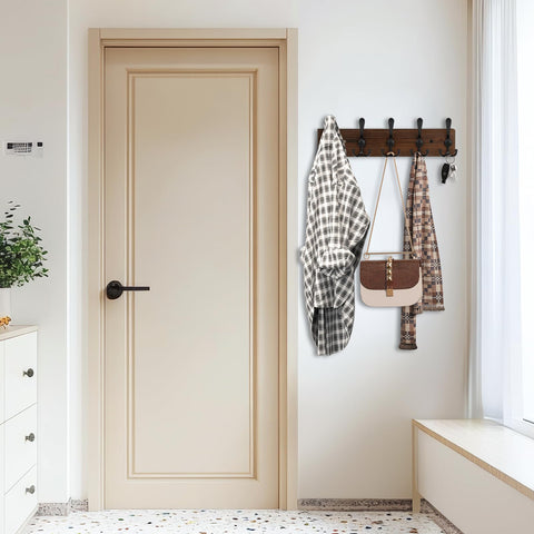 BEIUTAO coat rack with extended top hook prevents items from slipping