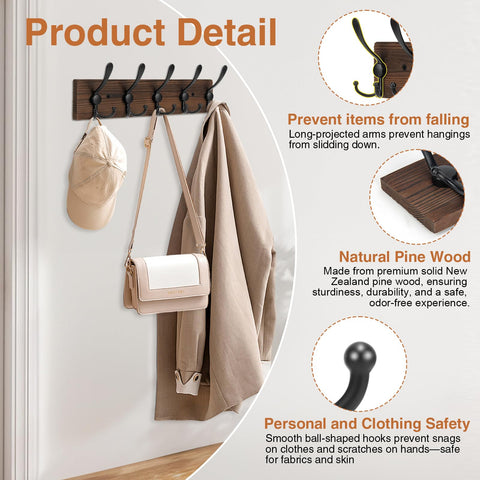 Reinforced aluminum hooks on BEIUTAO hold 11 lbs each