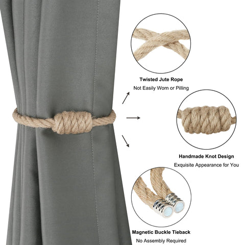 BEL AVENIR curtain tiebacks in bedroom setting demonstrate easy room enhancement.