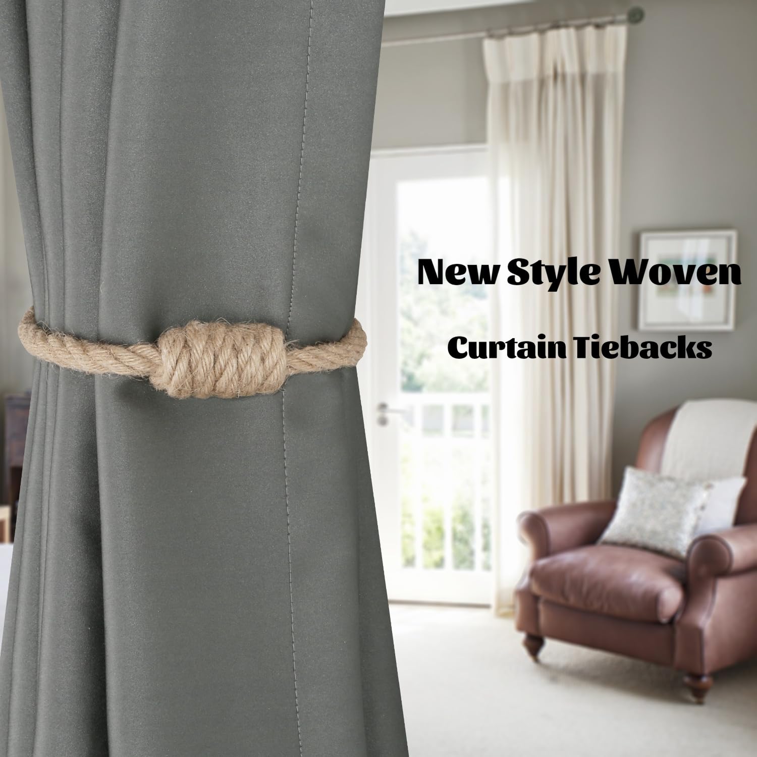BEL AVENIR 6-pack tiebacks offer versatile color options for living spaces.