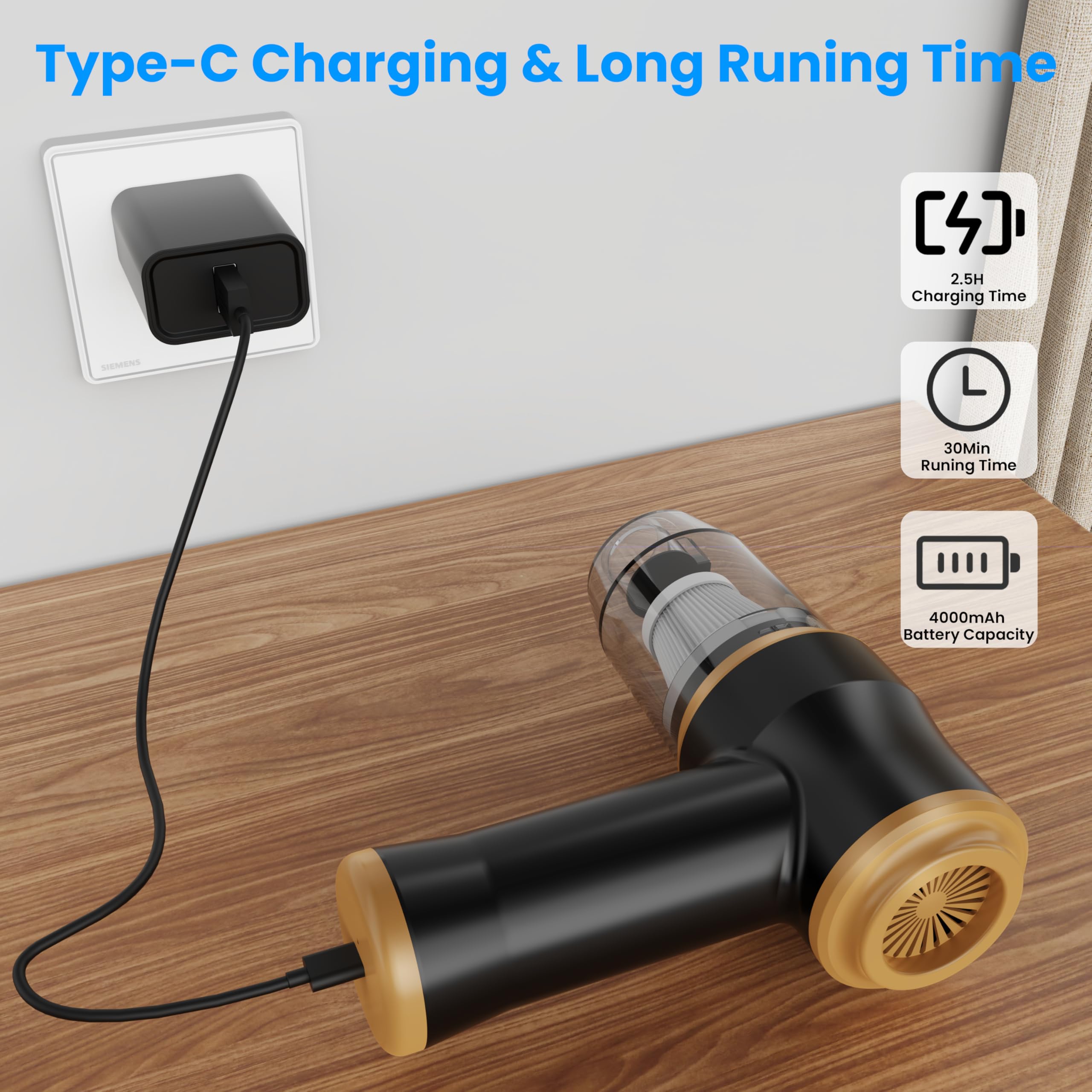 BELIBUY rechargeable battery enables cordless cleaning anywhere