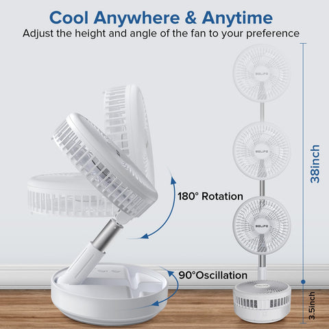 Belife X8 7200mAh battery delivers long-lasting cooling on outings or bedside use.