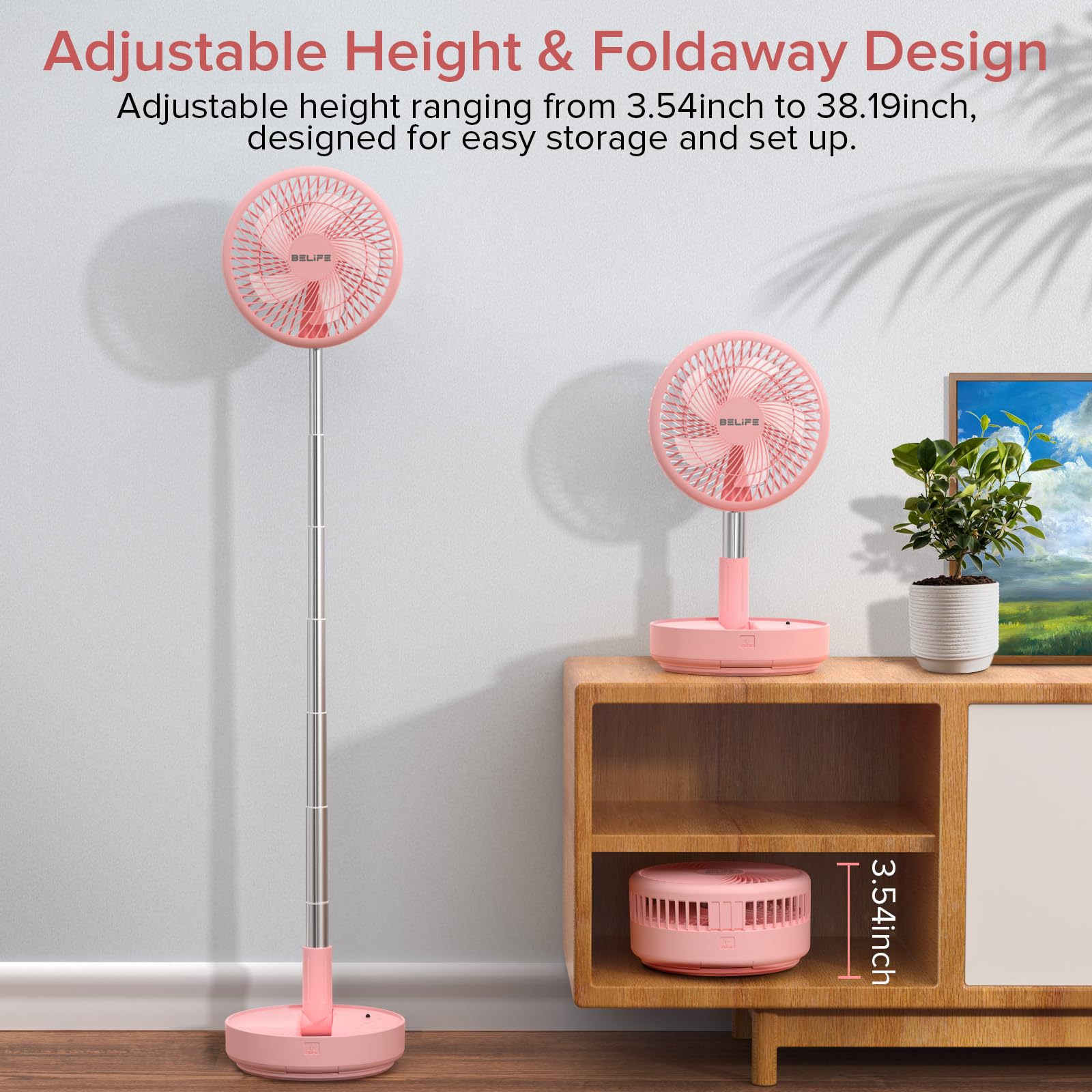 Belife X8 compact desk or floor fan for home or office.