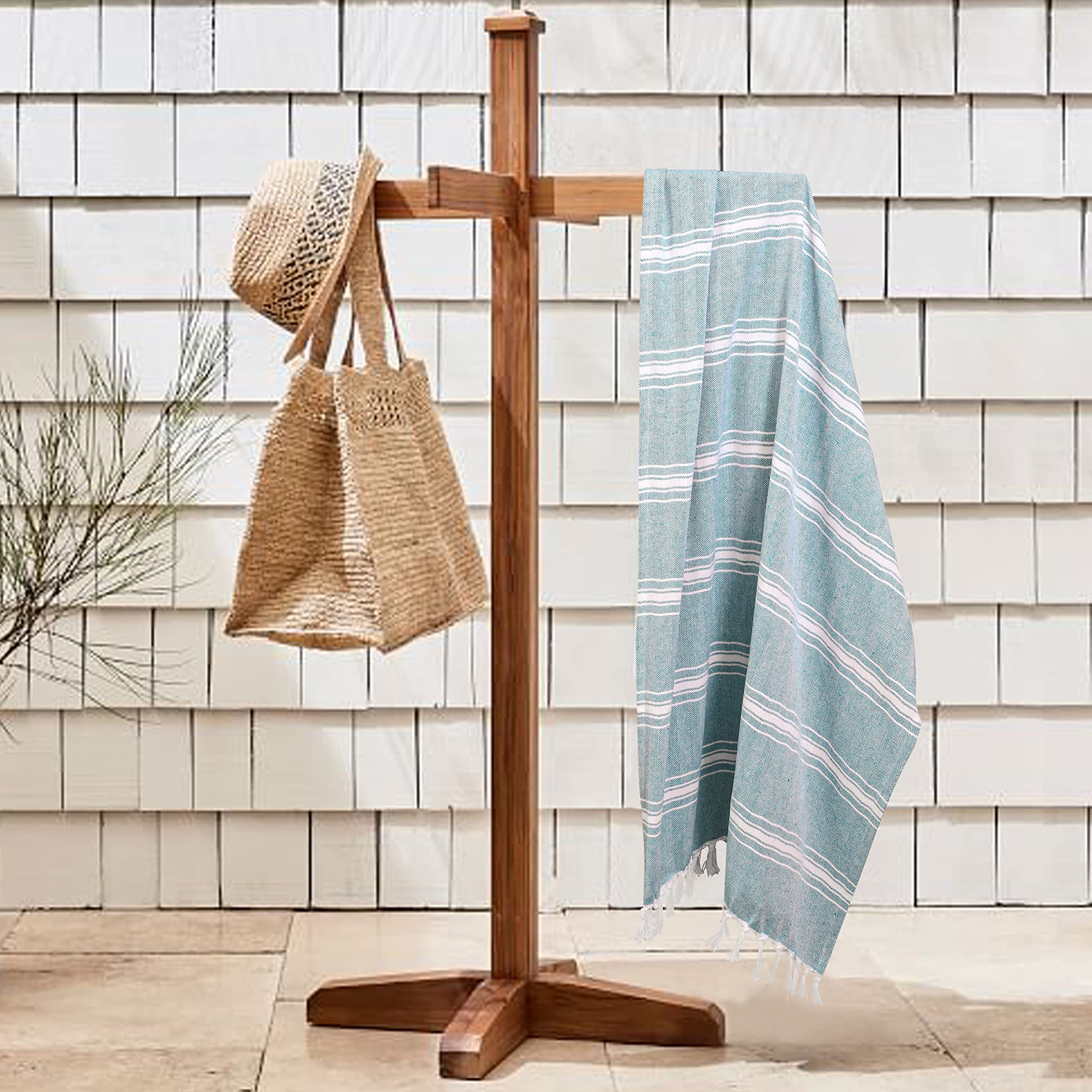 Belizzi Home peshtemal towel with chevron pattern adds chic poolside style