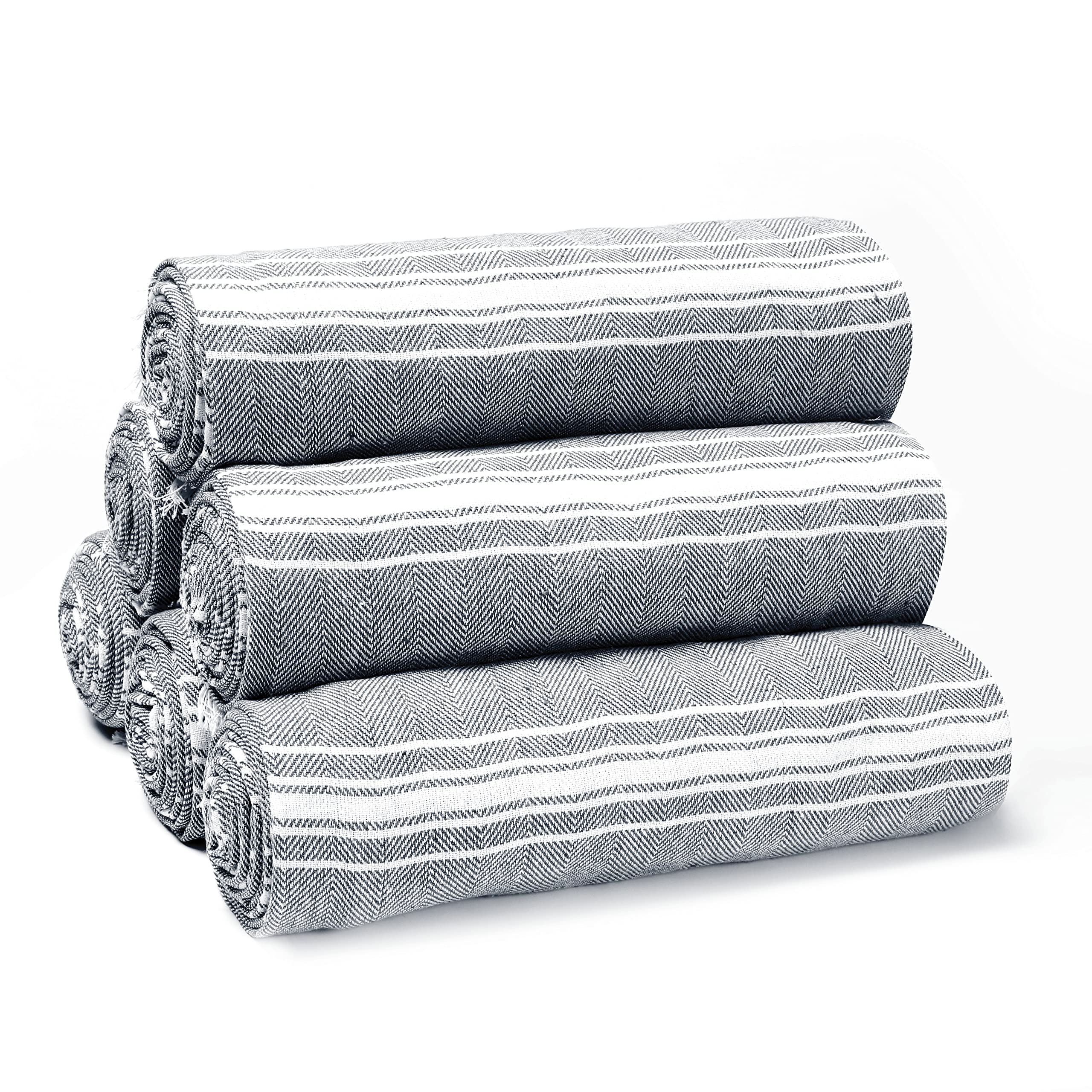 Belizzi Home Peshtemal chevron towel oversized beach towel for poolside lounging.
