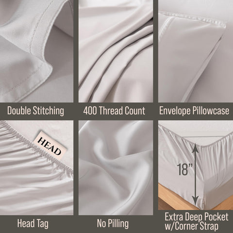Bella Coterie 18-inch deep pocket fit demonstrates secure, plush mattress compatibility.