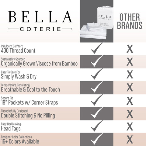 Bella Coterie dune-toned bed setup, elegant and inviting bedroom styling.
