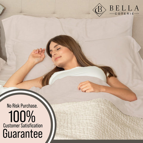Bella Coterie OEKO-TEX 100 certified bamboo sheets ensure chemical-free comfort.