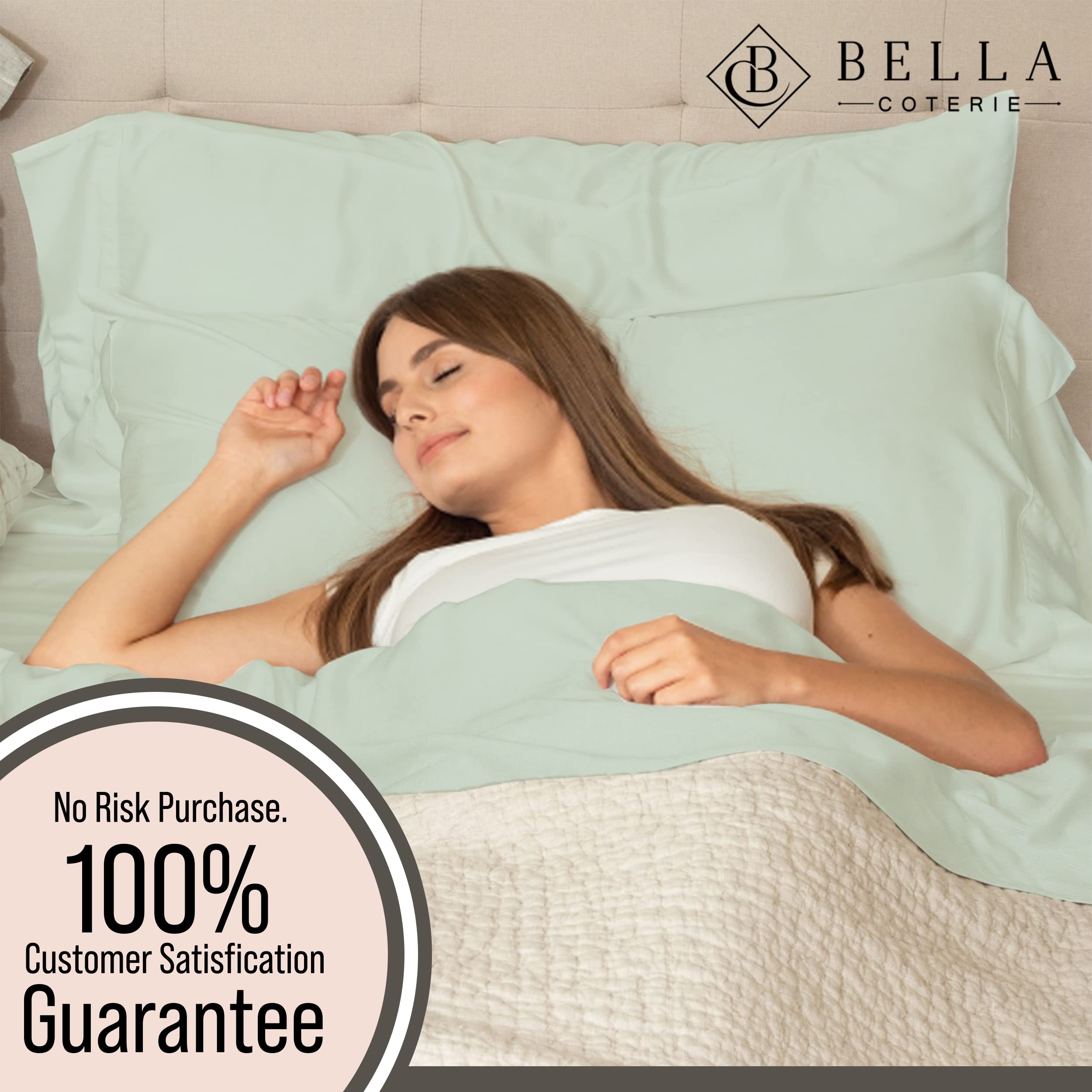 Bella Coterie Sea Glass soft silky touch on bed