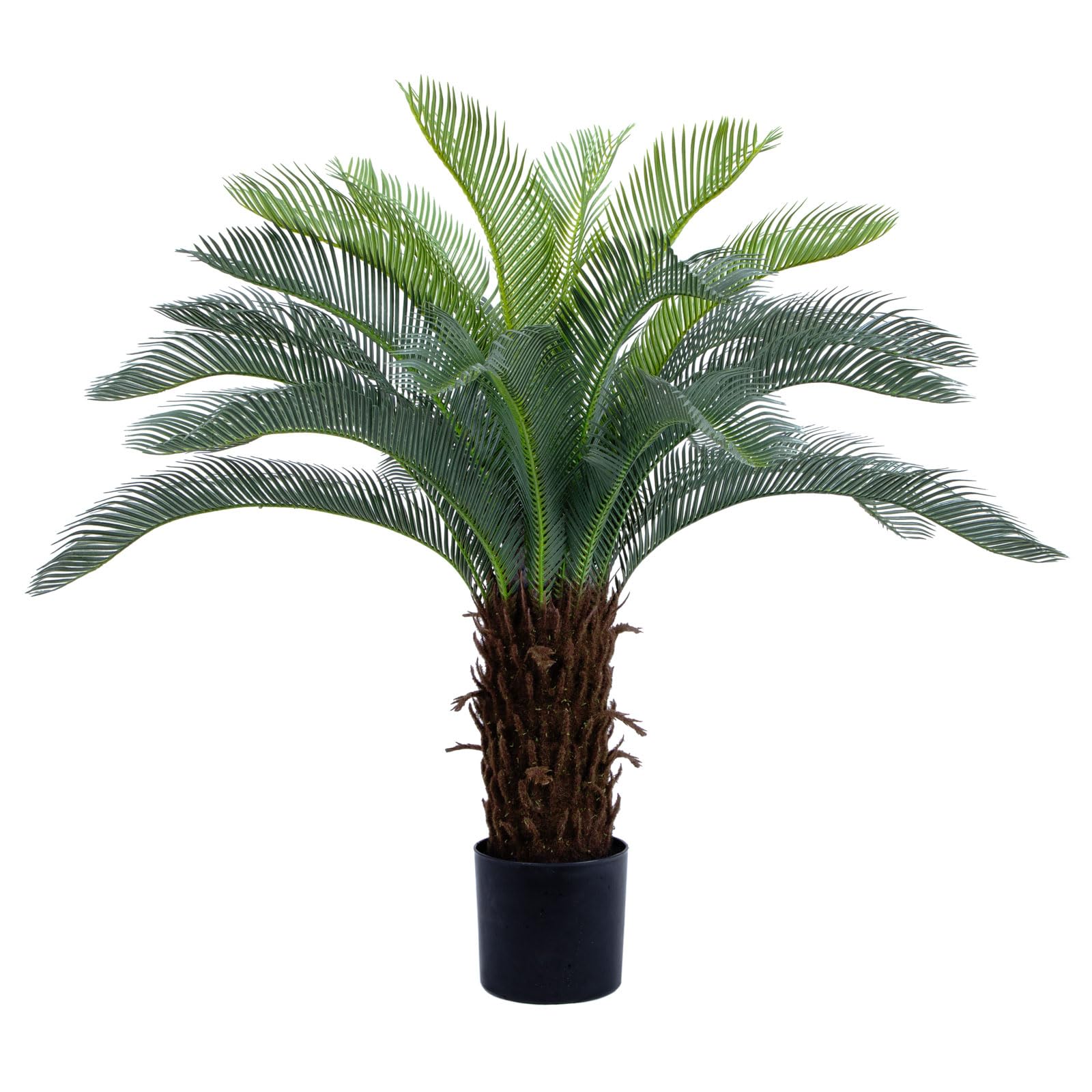 Bellacat 4ft sago palm tree outdoors with UV resistance and vibrant color.