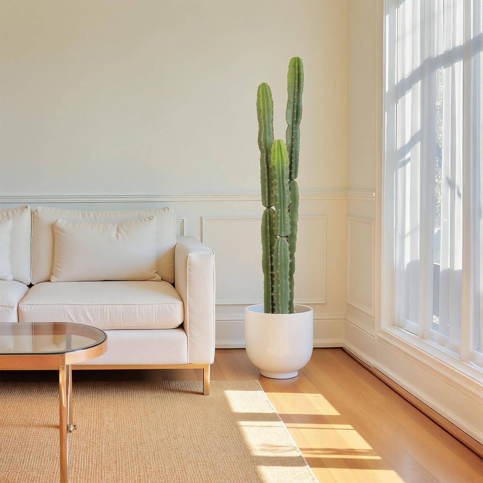Bellacat large artificial cactus ready-to-place design for quick styling.
