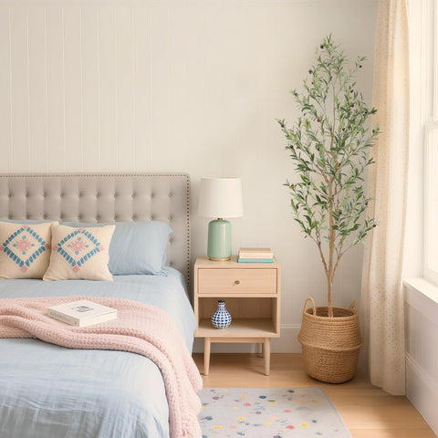 Bellacat 7ft olive tree modern minimalist design enhances interiors.