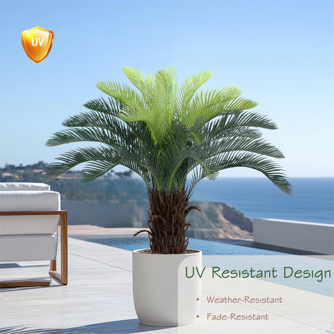 Bellacat sago palm trunk texture close-up shows natural realism