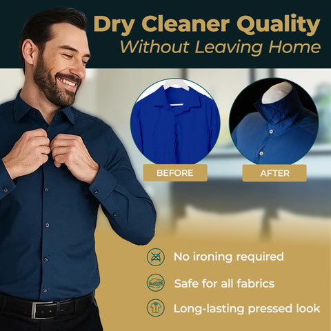 Bellairon 160 F heat setting provides fabric-safe ironing-like performance.