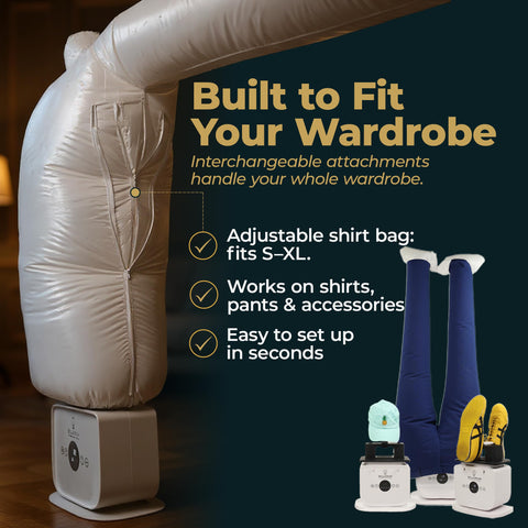 Bellairon shirt remains stretched flat during drying to minimize creases.