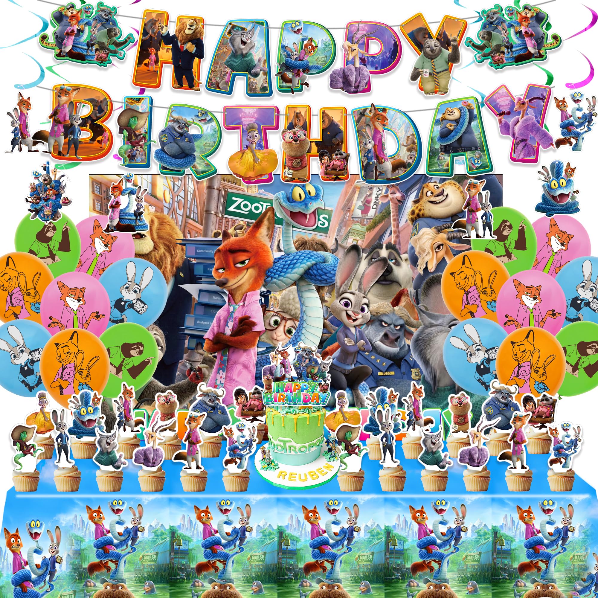 Bellicremas Jungle Birthday Backdrop 39x59 creates a lively photo area and theme vibe.