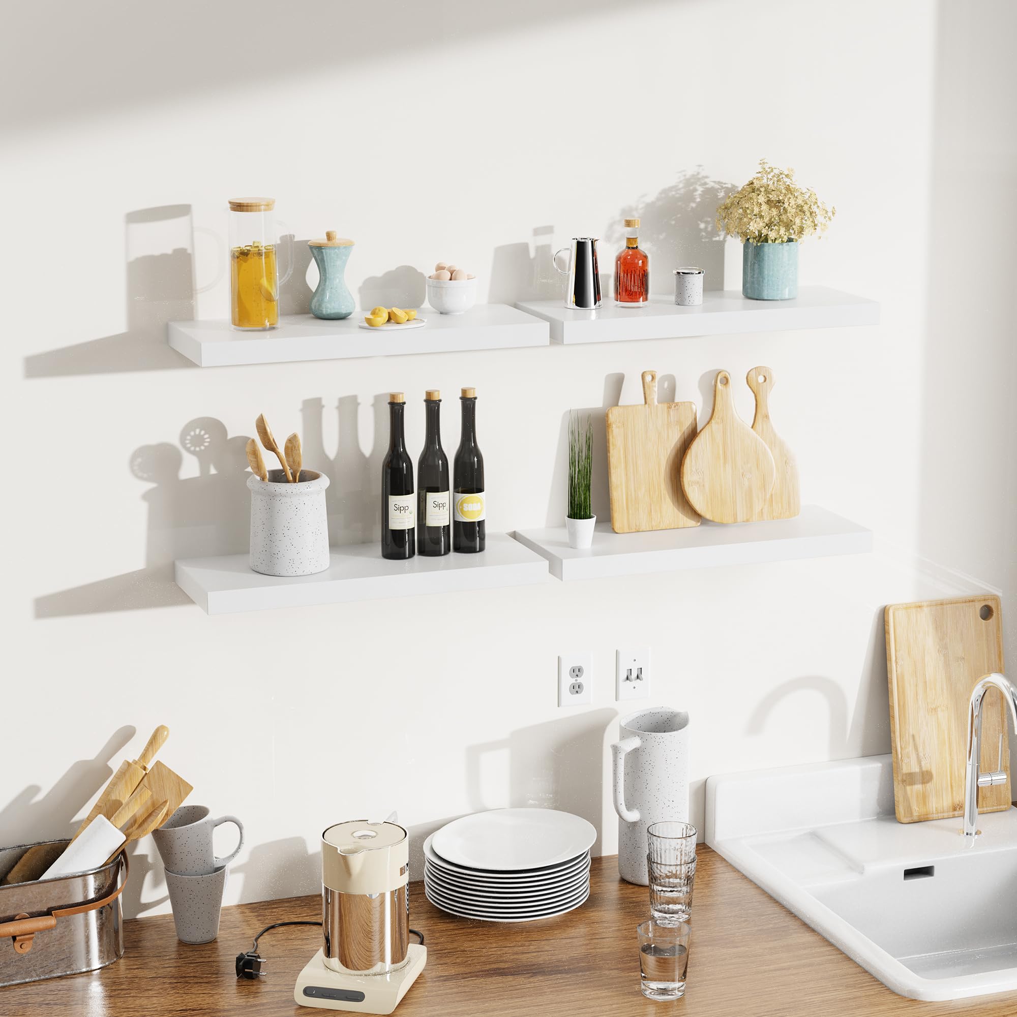 Bellsal bathroom storage shelf keeps essentials neatly organized.