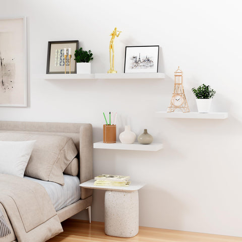 Bellsal photo frame display shelf highlights memories on the wall.