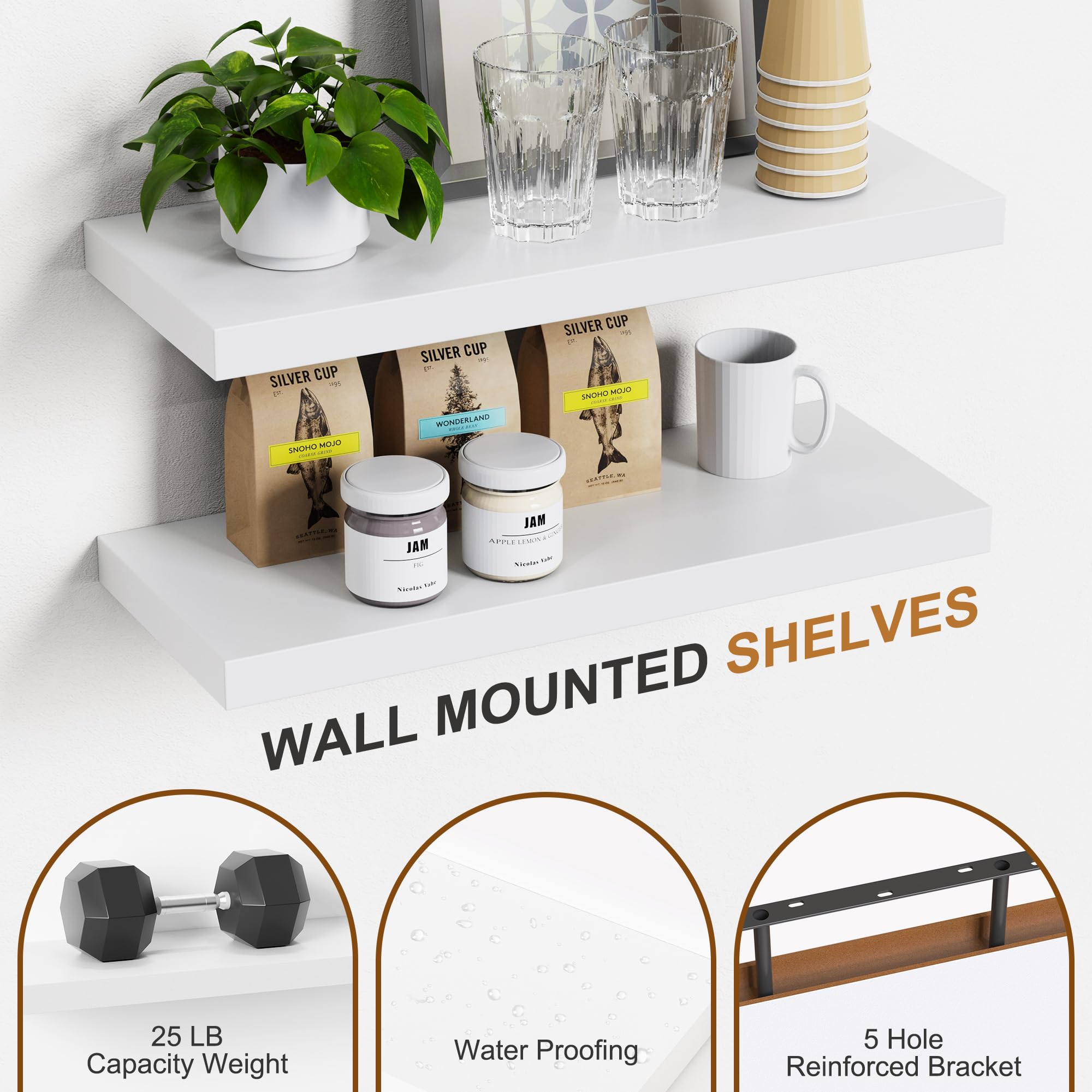 Bellsal spice-jar display shelf frees counter space.