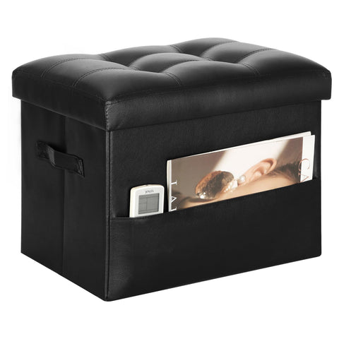 BelugaHelper storage ottoman closed with thick foam seat for lounge comfort.