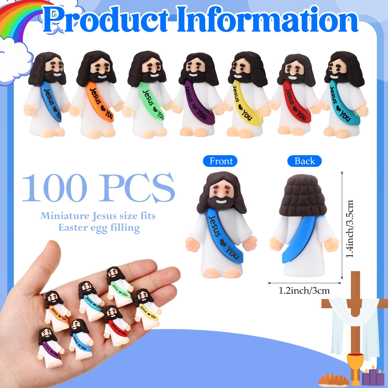 Bememo Easter party figurines in compact size for tables and gifts