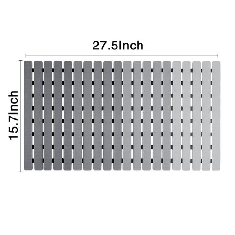 Bemiso modern gray bath mat complements any bathroom decor.
