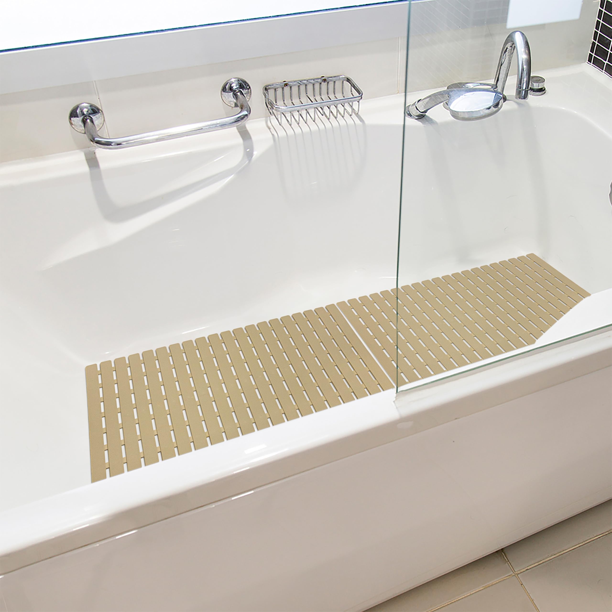 BEMISO non-slip texture helps secure footing in wet showers.