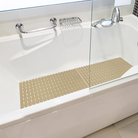 BEMISO non-slip texture helps secure footing in wet showers.