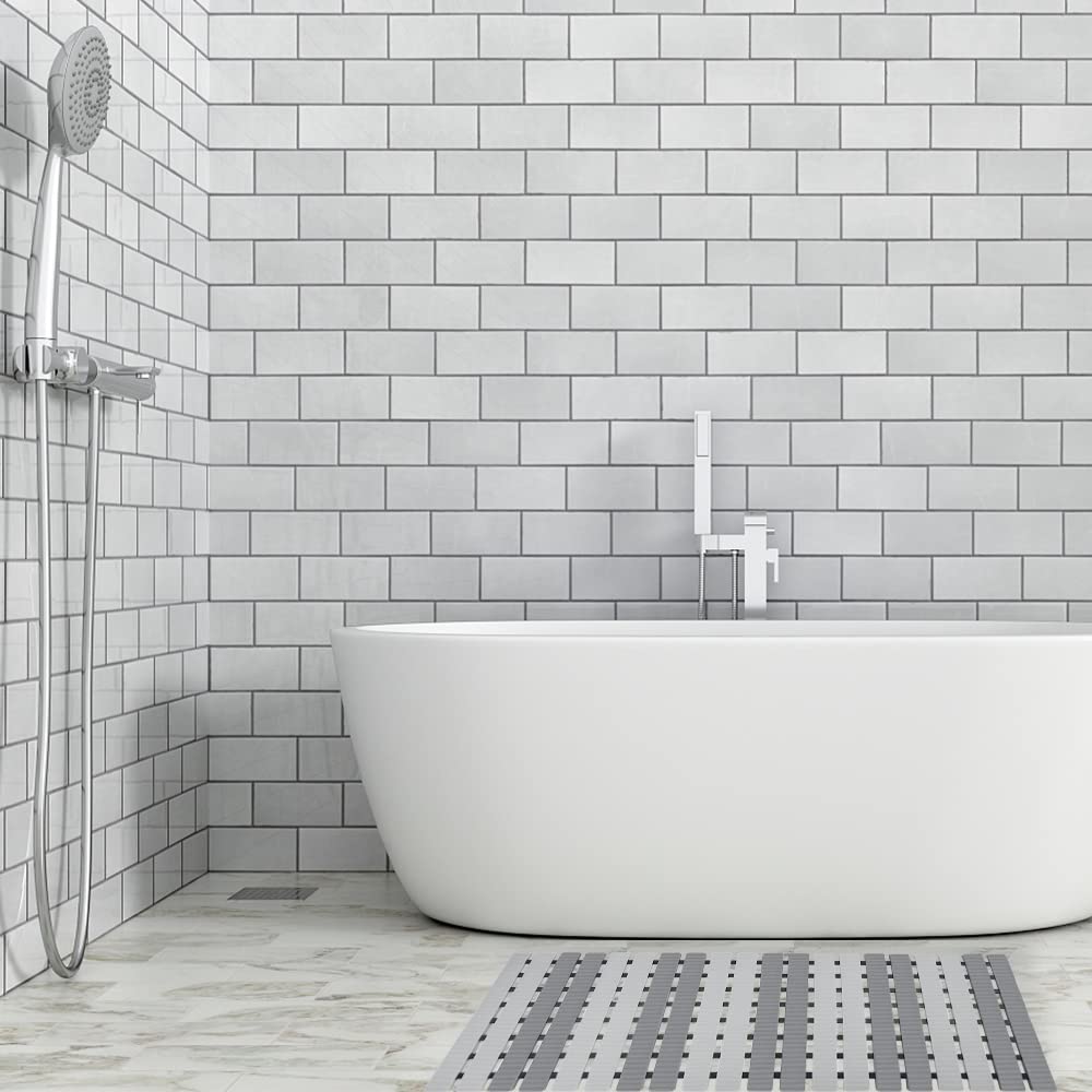Bemiso cuttable shower mat trims to fit any tub or space.