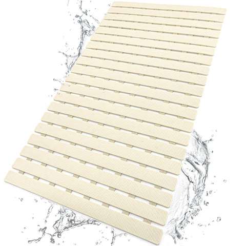 Bemiso shower mat with non-slip suction cups for secure footing.